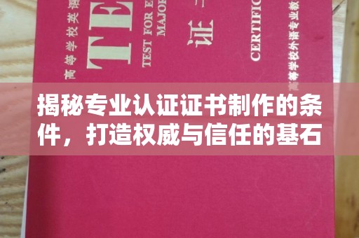 沙坡头揭秘专业认证证书制作的条件，打造权威与信任的基石
