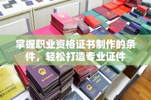 沙坡头掌握职业资格证书制作的条件，轻松打造专业证件