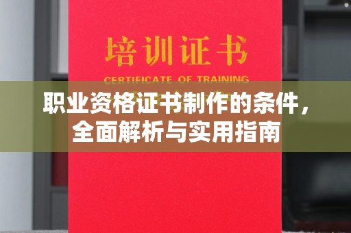 沙坡头职业资格证书制作的条件，全面解析与实用指南
