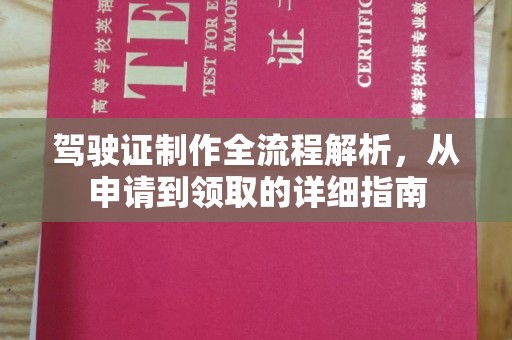 沙坡头驾驶证制作全流程解析，从申请到领取的详细指南